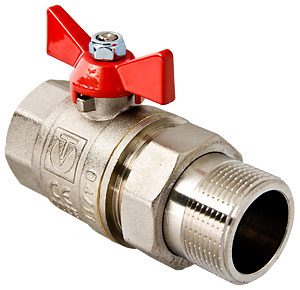 Кран шар. бабочка 3/4" ВН/НР американка BASE Valtec (VT.227.N.05)