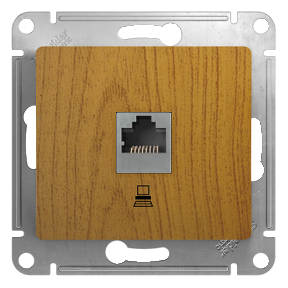 GSL000581К Розетка компьютерная RJ45 кат5 дуб SE