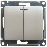 GSL000653 Выключатель 2кл с инд механизм перламутр SE