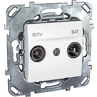 SE Unica Розетка R-TV/SAT одиночная белая MGU5.454.18ZD ост