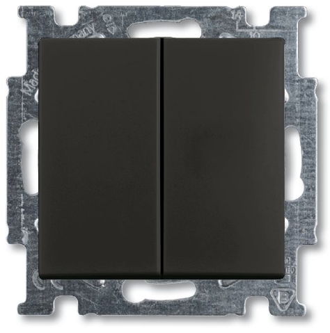 ABB BJB Basic 55 Выключатель 2-клавишный черный 1012-0-2177