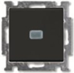ABB BJB Basic 55 Выключатель 1-клавишный с подсветкой черный  1012-0-2175