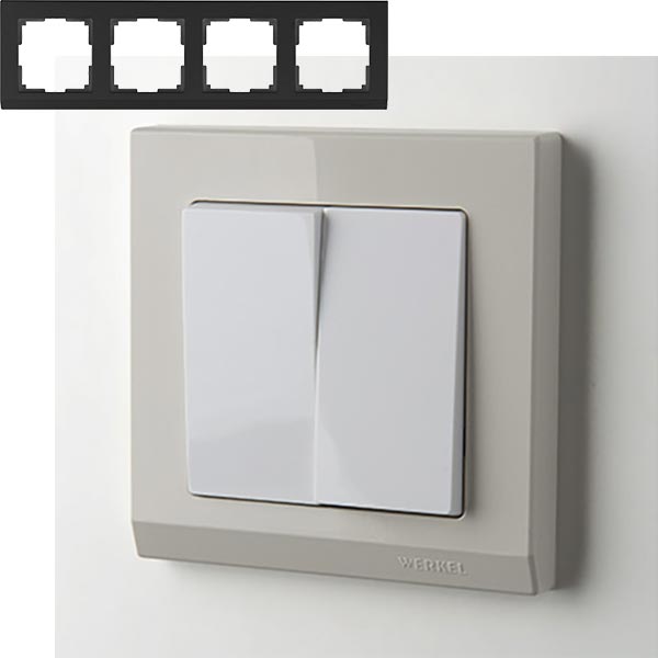 Рамка 4п WL04-Frame-04 Ivory Stark Слоновая Кость WERKEL