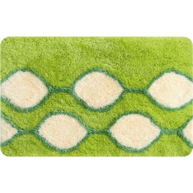 Коврик для ванной комнаты. 50x80 см, акрил, Curved Lines green IDDIS 402A580I12