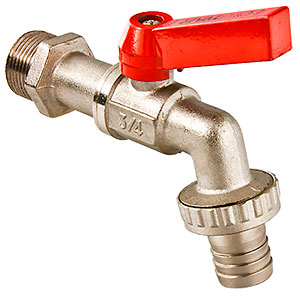 Кран водоразборный рычаг 1/2" со штуцером Valtec (VT.051.N.04)