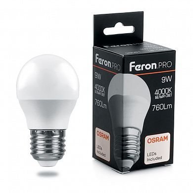 Лампа LED ШАР 9W 4000К E27 230V LB-1409 OSRAM 38081