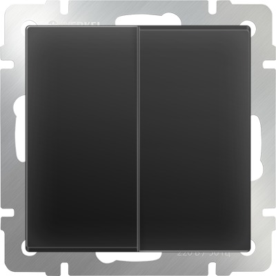 Выключатель 2кл WL08-SW-2G Черный матовый WERKEL