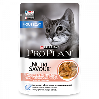 PRO PLAN Кошка Домашняя Лосось Соус 26x85г влажный корм 12457366