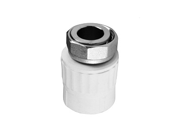 Муфта с накидной гайкой 20х1/2" (150/30) (Valfex) БЕЛАЯ