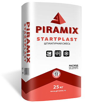 Штукатурная смесь PIRAMIX STARTPLAST 25 кг.   