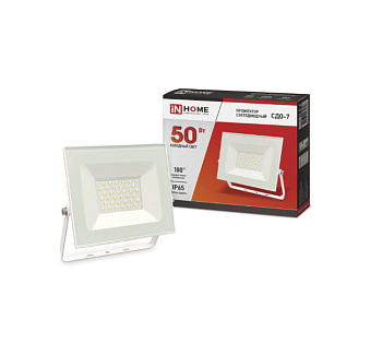 Прожектор LED 50W СДО-7 6500К 4000Lm БЕЛЫЙ IP65 IN HOME 4690612034706 