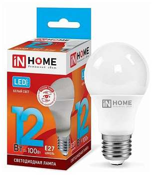 Лампа LED A60 12W 150-275V 1080lm 6500K E27 VC IN HOME 4690612020259