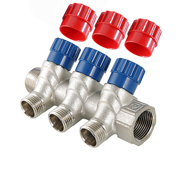 Коллектор 1-4 вых-1/2 нр рег Valtec VTc.560.N.0604
