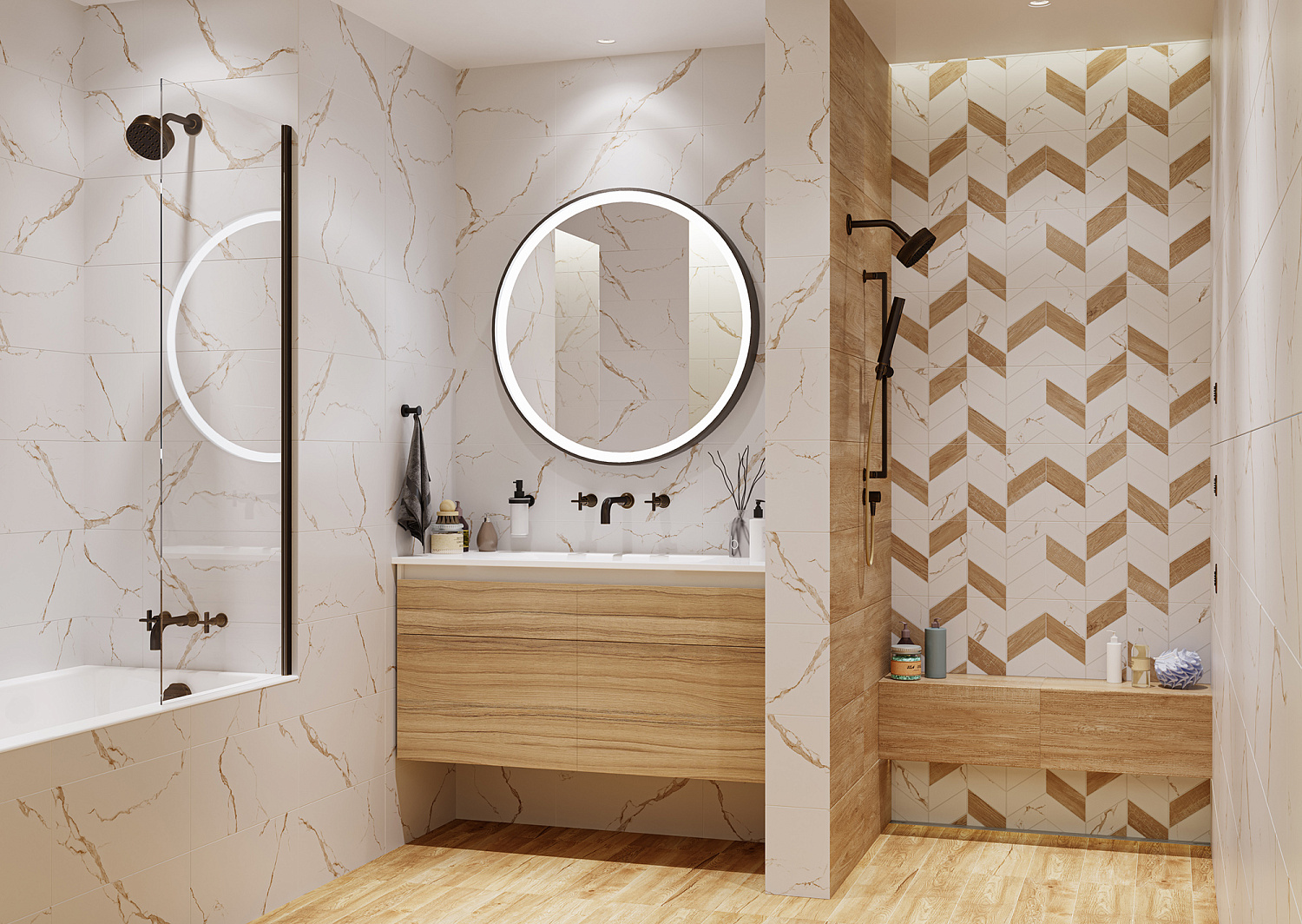 Керамогранит Мармарис белый / Marmaris white PG 01 450х450 (1-й сорт)1,62 м2 (42,12м2)