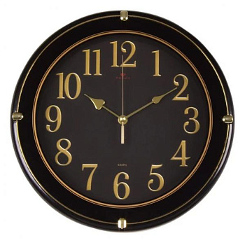 Часы настенные, d=32,5см, корпус черный Классика, 3328-002