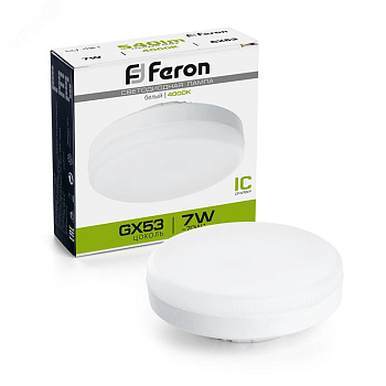 Лампа GX53 LED 7Вт 220В 540Лм 4000К FERON LB-451 25828
