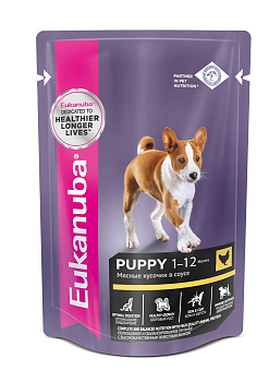 Eukanuba для щенков с курицей ЧЗ 28*0,085 кг