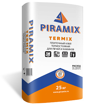 Клей PIRAMIX  TERMIX  25кг для печей и каминов 