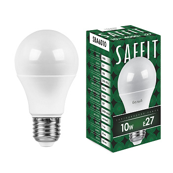 SAFFIT SBA6010 Лампа A60 10W 4000K E27 (10/100) 55005