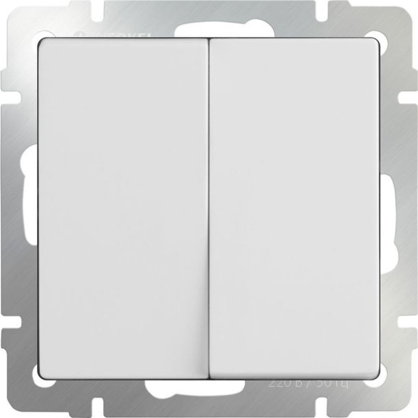Выключатель 2кл WL01-SW-2G Белый WERKEL
