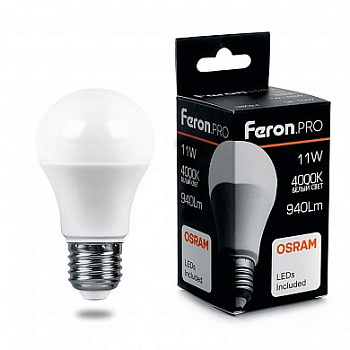 Лампа LED A60 11W 4000К E27 Белый 230V LB-1011 OSRAM 38030