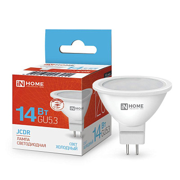 Лампа LED MR16 14W 170-265V 6500K 1260Lm GU5,3 VC IN HOME 4690612047911