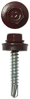 Саморез кровельный по дереву 4,8х35 RAL 3005 (250шт)