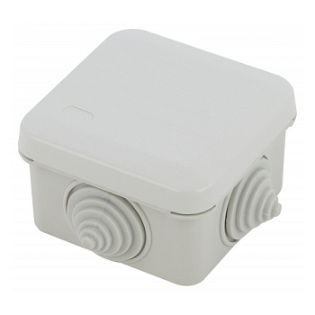 Коробка разветвительная  о/у 70*70*40 Серая IP55 (1/100) ЭРА Б0055758