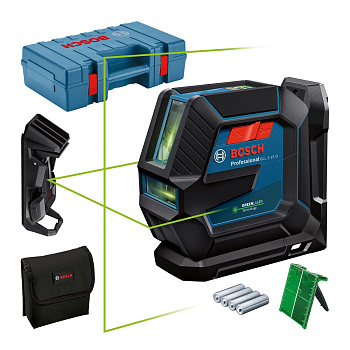 Лазерный уровень BOSCH GLL 2-15 G+LB10+клипса+кейс 0.601,063,W02