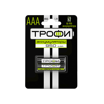 Аккумуляторная батарейка AAA HR03 950mAh ТРОФИ C0032097 ост