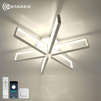 Управляемая светодиодная люстра MALDI 120W 6S-APP-650x150-WHITE/WHITE-220-IP20