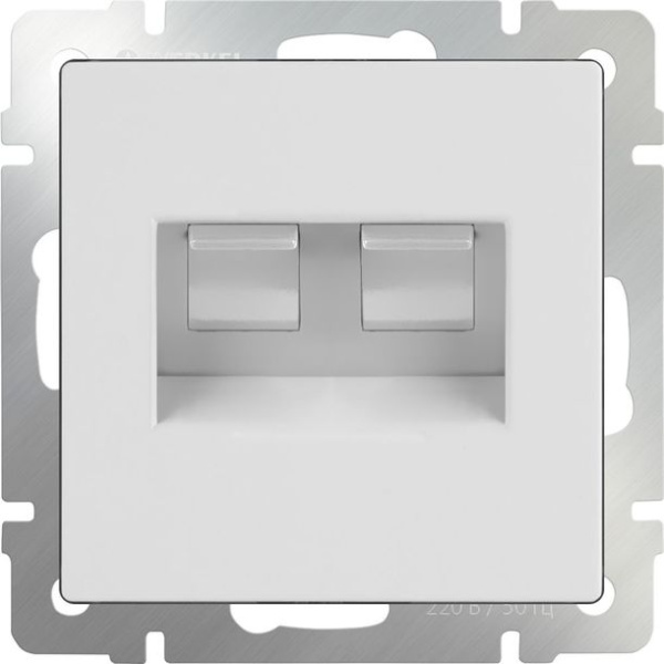 Розетка комп двойная WL01-2xRJ45 Белая WERKEL