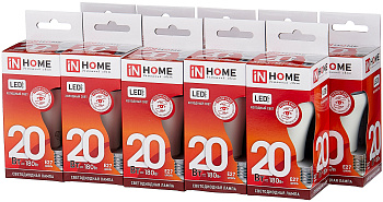 Лампа LED A60 20W 150-275V 1800lm 6500K E27 VC IN HOME 4690612020310