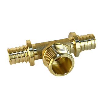Тройник надвижной с переходом на нар.р. 16(2,2) х 3/4" х 16(2,2) (VALFEX) (120/5) К