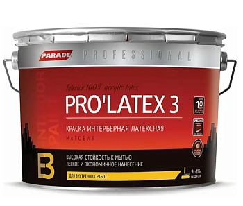 краска латекс PROLATEX E7 база А шелк-мат.0.9л
