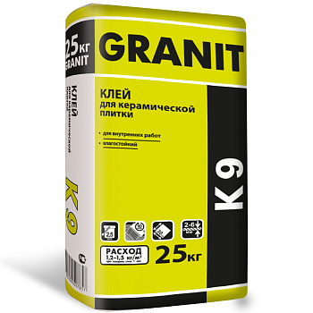Клей GRANIT K-9 25кг для керамической плитки 