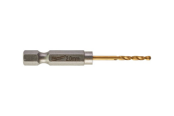 Сверло по металлу "Milwaukee RedHEX HSS-G TiN" Ø2,0мм (уп.2шт) 48894703