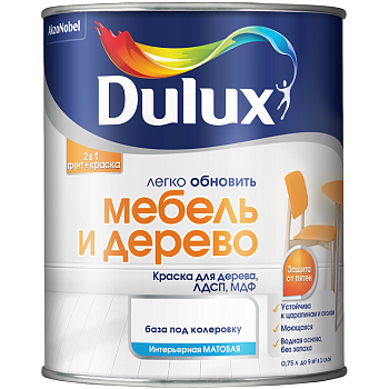 Краска ВД DULUX Мебель и Дерево  мат.база BС 0,75  5327293