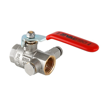 Кран шар. рычаг 1/2" ВН/ВН с дренажем и воздухоотв. BASE Valtec (VT.245.N.04)
