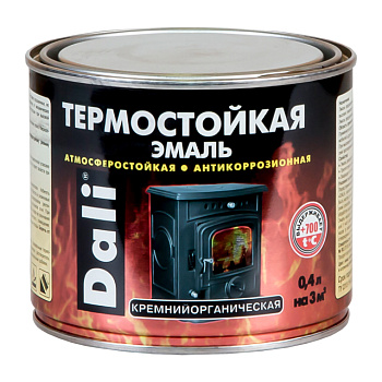 Эмаль термостойкая  DALI серебро  0,4л 80207