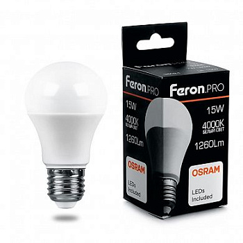 Лампа LED A60 15W 4000К E27 Белый 230V LB-1015 OSRAM 38036