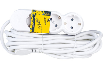Евроудлинитель IEK UNO 3 гнезда 5м ПВС 3х1,5мм 3.5кВт WYP53-16-03-05-Z 