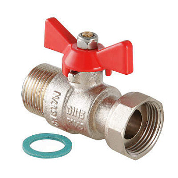 Кран шар. бабочка 1/2"x1/2" НР/ВН с накидной гайкой  VALTEC (VT.260.N.0404)