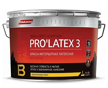 краска латекс PROLATEX E3 база А мат 2.7л