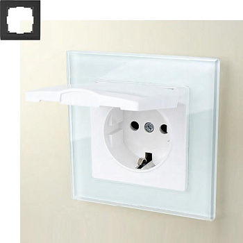 Рамка 1п WL01-Frame-01 Favorit Натуральное Стекло WERKEL a031475