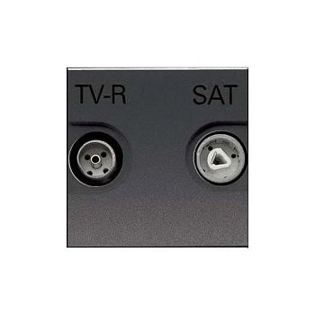 ABB NIE Zenit Антрацит Розетка TV-R-SAT N2251.3 AN