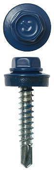 Саморез кровельный по дереву 4,8х35 RAL 5005 (250шт) DAXMER