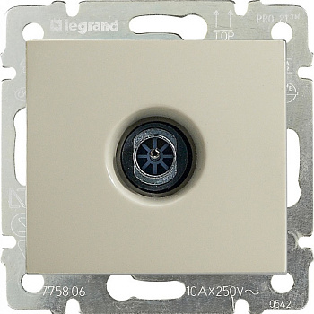 Механизм розетки TV звезда 1,5дБ VALENA сл. кость Legrand 774329 / 6956181