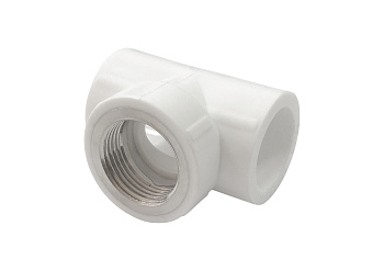 Тройник переходной с внутренней резьбой 20х1/2"х20 (100/25) (Valfex) БЕЛЫЙ