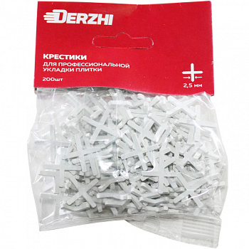 Крестик для плитки DERZHI 2,5мм (уп.200шт) 383-02-25
